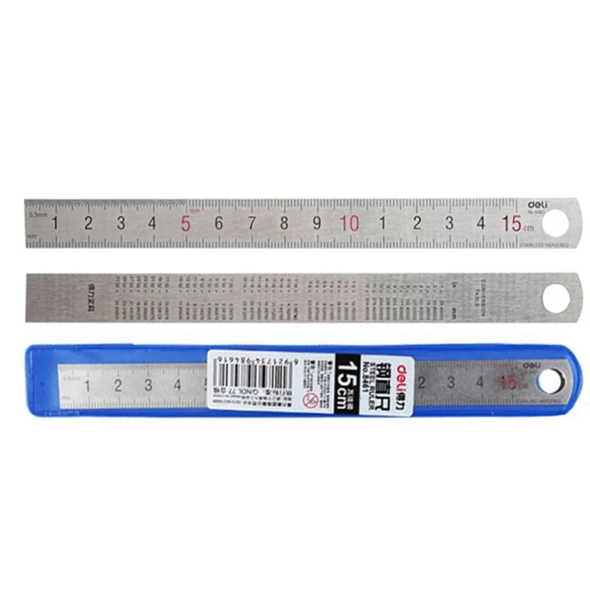 15cm Stainless Steel Measuring Ruler Students Stationery Art Drawing Straight Ruler Designer Engineer Clear Scale Painting Ruler