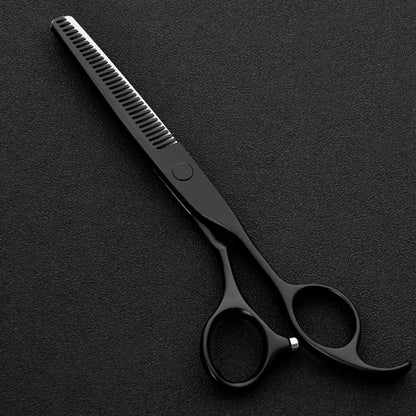 professional Japan 440c 6 '' black hair cutting scissors haircut thinning barber haircutting shears berber Hairdresser scissors