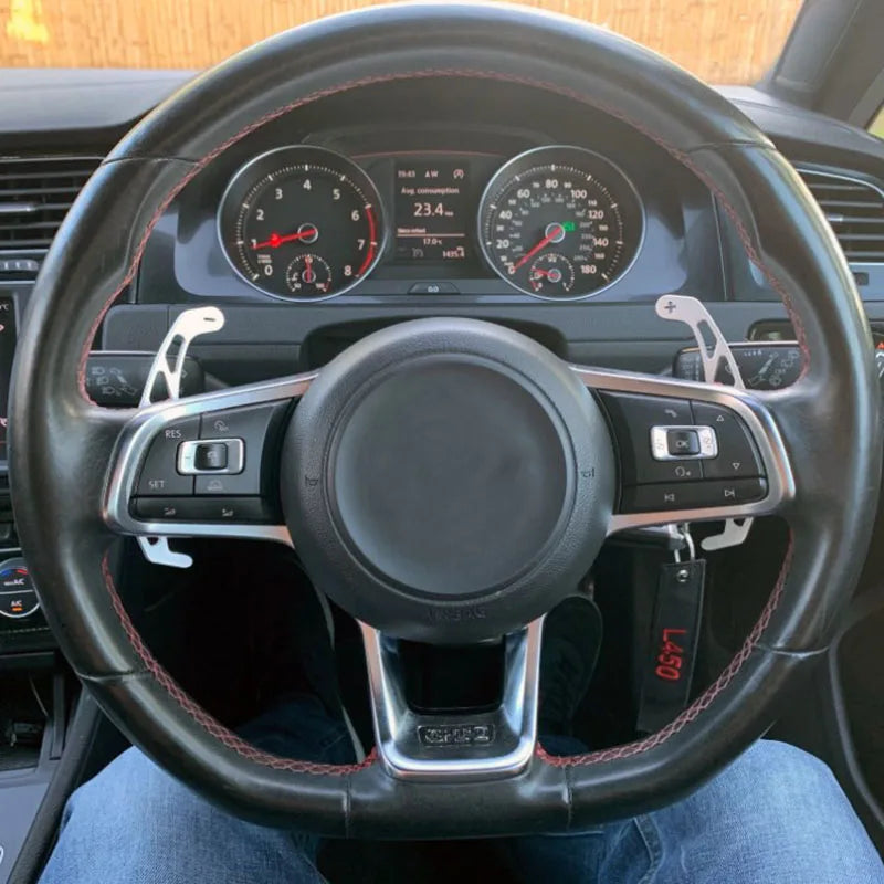 For VW Golf 7 7.5 GTI MK7 GTE GTD RLINE Volkswage Polo Scirocco Jetta GLI Car Steering Wheel Paddle Shift Extend Shifter Sticker