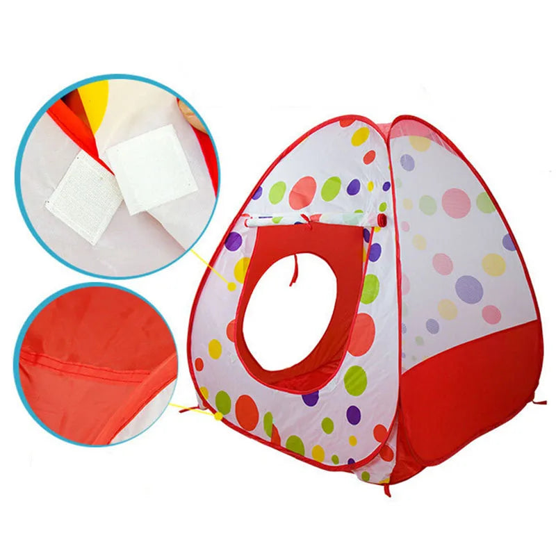 IMBABY 3 In 1 Children Balls Pool Toys Tent Crawling Tunnel Foldable Baby Ballon Playpen Kids Tent Ball Pit Baby Playground