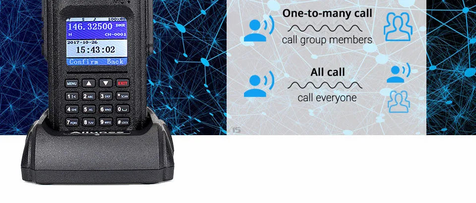 Ailunce HD1 DMR Walkies Talkies Long Range Walkie Talkies Portable Radio FM Communication Emergency Radio Ham Radio Station GPS