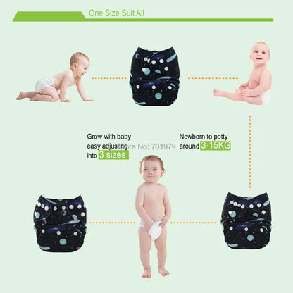 U Pick ALVABABY Digital Position Cloth Diapers Baby Reusable Modern Cloth Nappy for Baby with 1pc Microfiber Insert