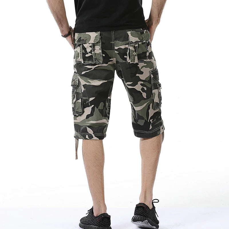 2024 Summer Military Camo Cargo Shorts Fashion Camouflage Multi-Pocket Homme Army Casual Shorts Bermudas Masculina Plus size 40