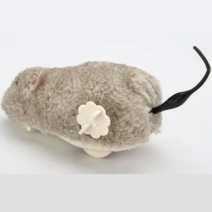 Wireless Winding Mechanism Mouse Toy for Cats and Dogs, Pet Trick Playing Toy, Plush Rat, Mechanical Motion Rats