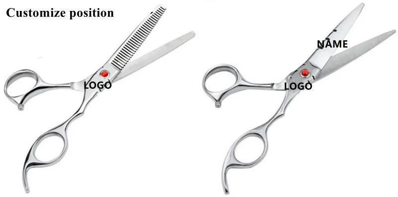 professional Japan 440c 6 '' black hair cutting scissors haircut thinning barber haircutting shears berber Hairdresser scissors