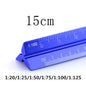 TUTU high quality colorful 15cm aluminum triangular scale ruler aluminum 1:20 - 1:600 alloy metal scale regua desenho H0003