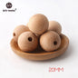 Let's Make 100Pcs Wooden Teether Chewable 8-20mm Round Beads Ecofriendly Unfinished Beech Beads DIY Craft Wooden Gift