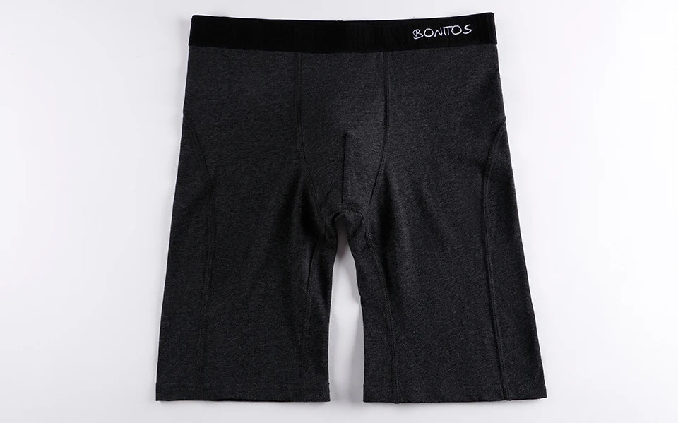 BONITOS Men Boxers Long Leg Man Underwear Soft Men Underpants Natural Cotton Sexy Boxer Shorts Top Brand Long Men's Panties