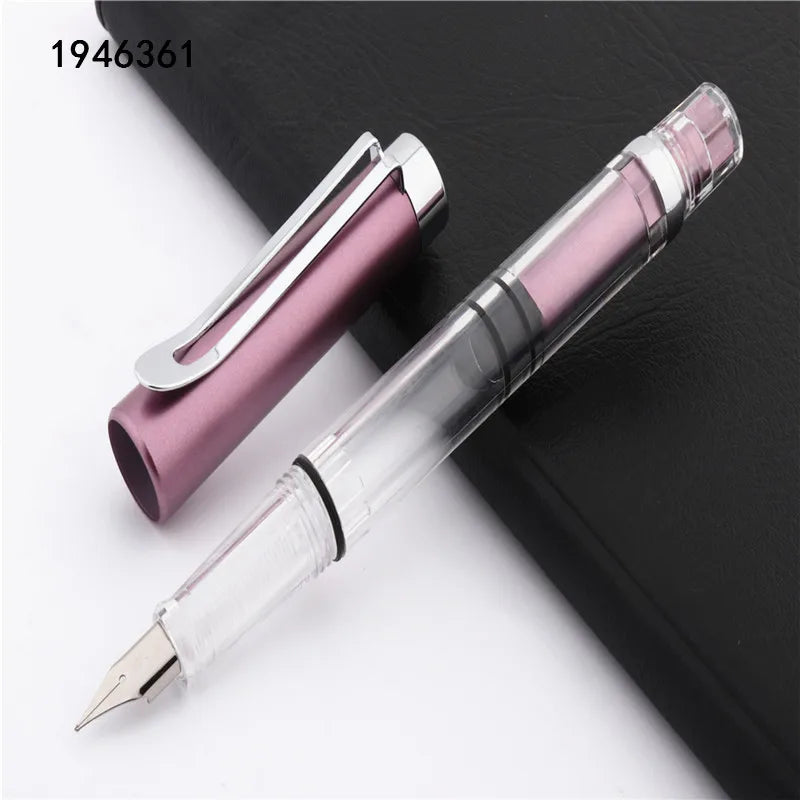 High quality 662 Transparent colour big capacity Fountain Pen Student school office stationery Supplies ink pens