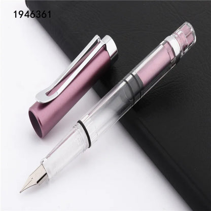 High quality 662 Transparent colour big capacity Fountain Pen Student school office stationery Supplies ink pens