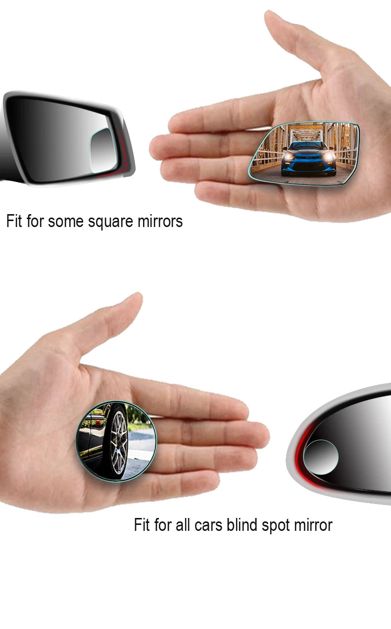 New Arrival 1 Pair Car Blind Spot Mirror Adjustable 360 Degree Rotatable Wide Angle Mirror Car waterproof Rear View Mirror