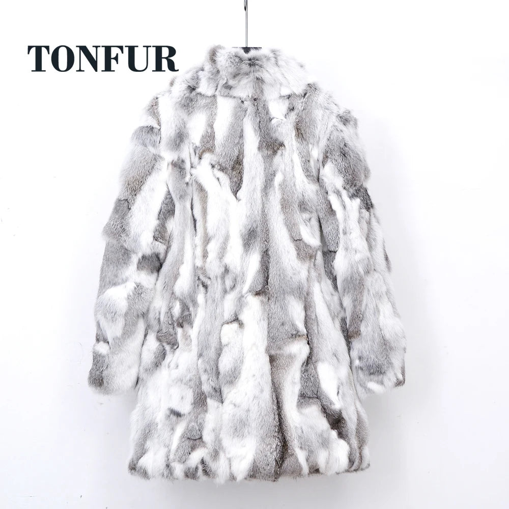 New Arrival Standard Collar Vintage Customize Real Whole Rabbit Fur Coat For Women Female M-5XL Mandarin Collar Jacket WSR257