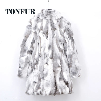New Arrival Standard Collar Vintage Customize Real Whole Rabbit Fur Coat For Women Female M-5XL Mandarin Collar Jacket WSR257