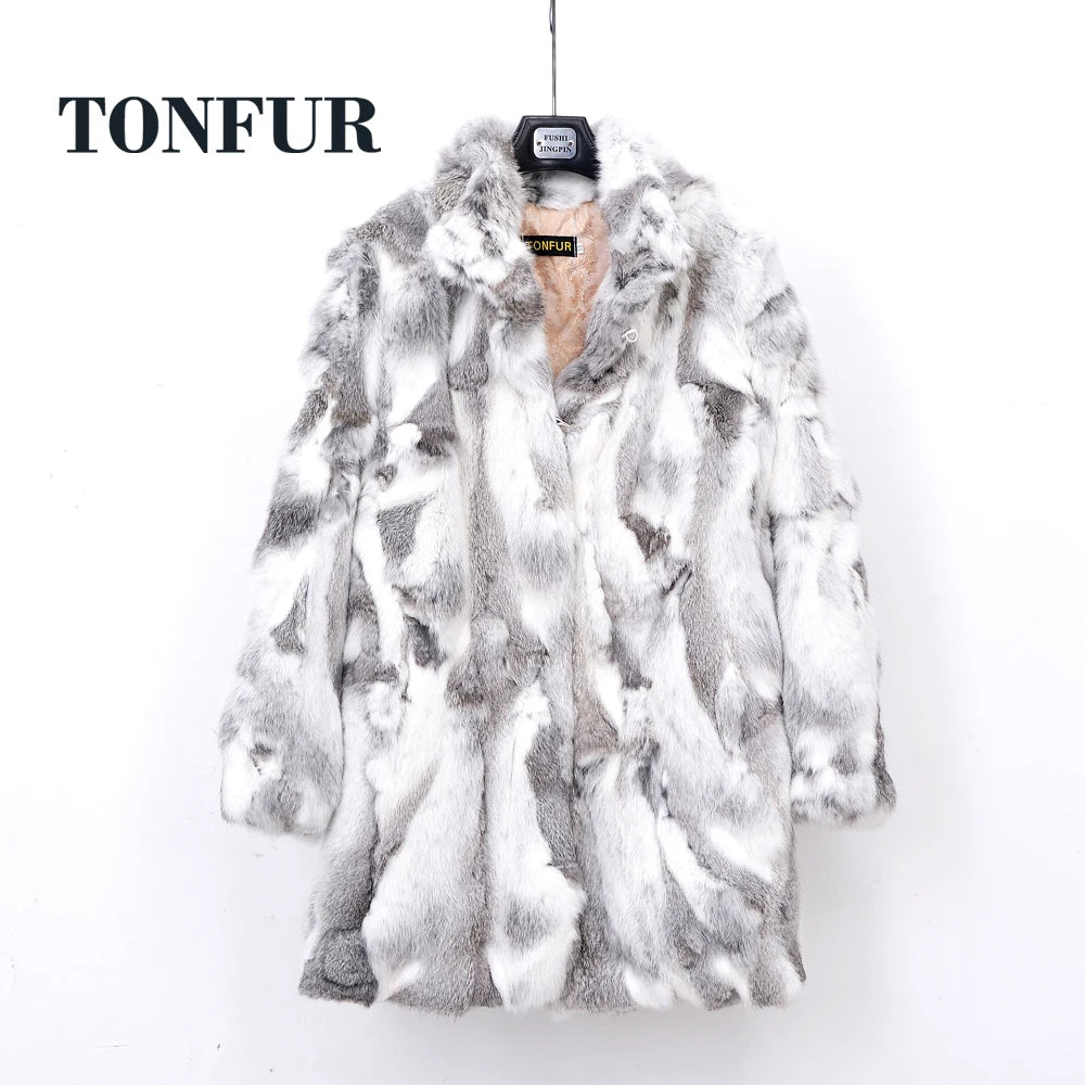 New Arrival Standard Collar Vintage Customize Real Whole Rabbit Fur Coat For Women Female M-5XL Mandarin Collar Jacket WSR257