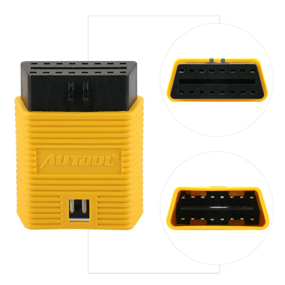 AUTOOL Car OBD2 Connector Extension Adapter Auto OBD 2 Extend OBD 16Pin Connect Parts For Univeral OBDII ELM327 Scanner Adapter