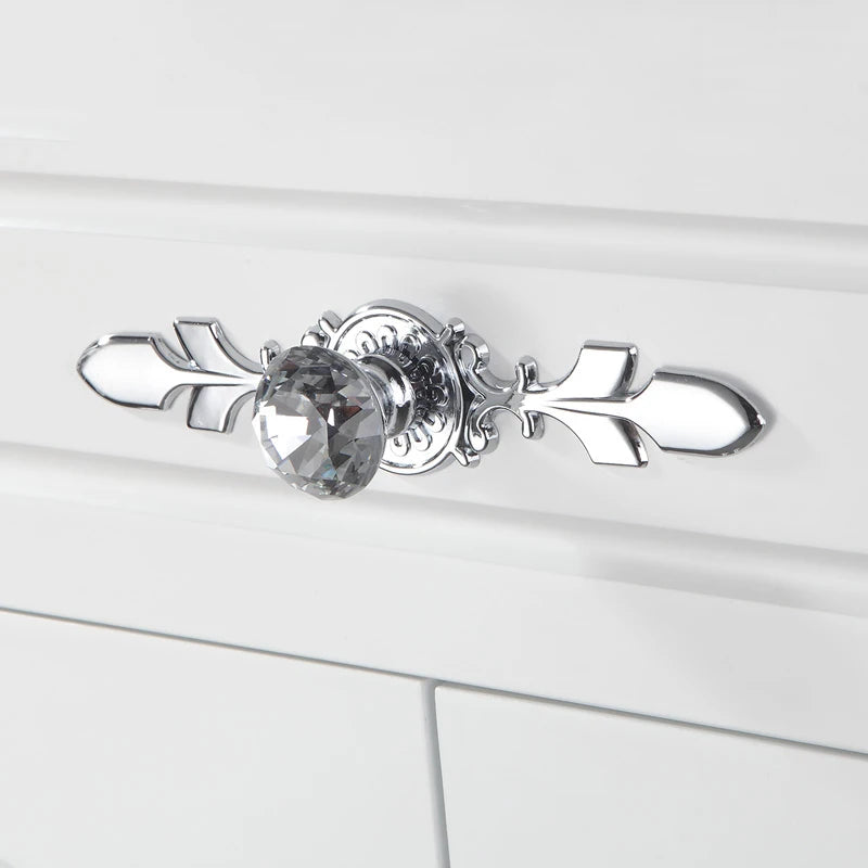 KAK Luxury Diamond Crystal Handles Shoebox Cabinet Handles Closet Door  Drawer Knobs Wardrobe Pulls Pullers With Screws Hardware