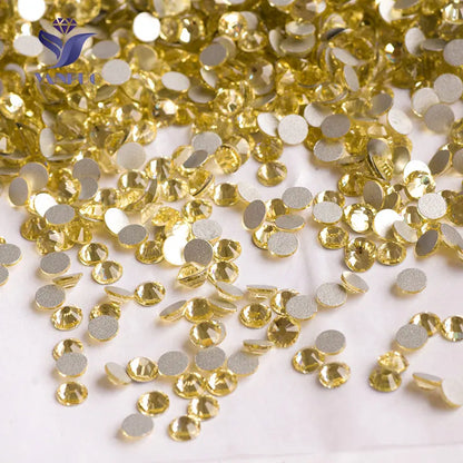 YANRUO 2058NoHF All Color SS16-SS30 Non Hot Fix Sewing Rhinestones Glass Crystal 3D Nail Art Rhinestones For Dress Clothes