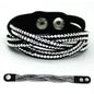 XQNI New Fashion Crystal Bangle Leather Bracelets European Style Adjustable Rhinestone Classic Charm Bracelets For Women Jewelry