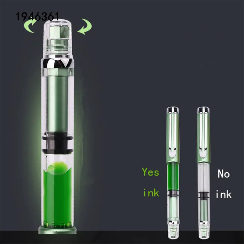 High quality 662 Transparent colour big capacity Fountain Pen Student school office stationery Supplies ink pens