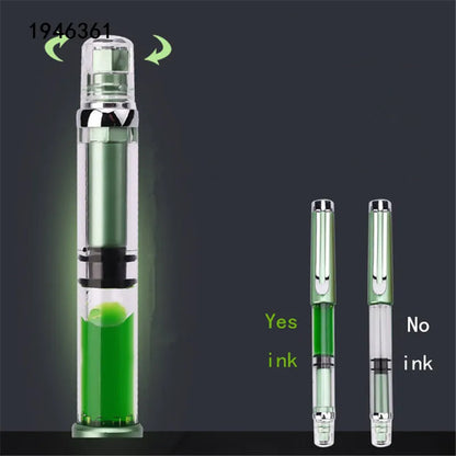 High quality 662 Transparent colour big capacity Fountain Pen Student school office stationery Supplies ink pens