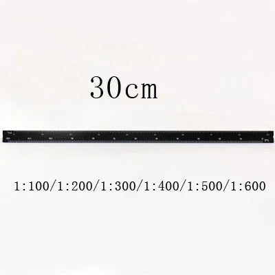 TUTU high quality colorful 15cm aluminum triangular scale ruler aluminum 1:20 - 1:600 alloy metal scale regua desenho H0003