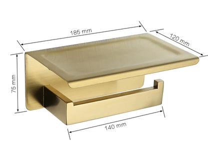 Gold Brushed Bathroom Accessories Hardware Towel Bar Rail Toilet Paper Holder Towel Rack Hook Soap Dish Toilet Brush