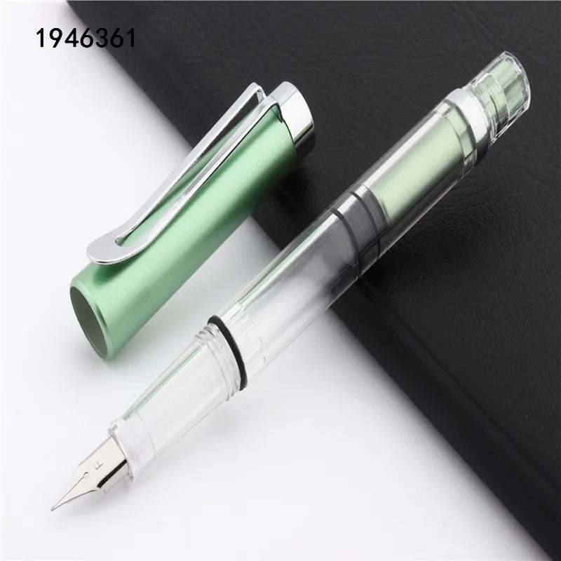 High quality 662 Transparent colour big capacity Fountain Pen Student school office stationery Supplies ink pens