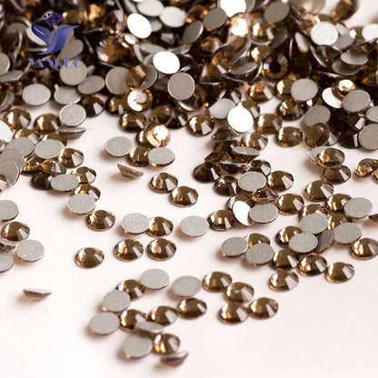 YANRUO 2058NoHF All Color SS16-SS30 Non Hot Fix Sewing Rhinestones Glass Crystal 3D Nail Art Rhinestones For Dress Clothes
