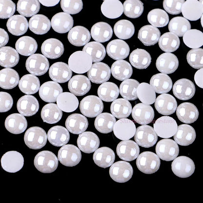 Ceramic Hotfix Rhinestone 3mm to 10mm Flatback Polymer Clay Hot Fix Strass Stones Iron-On White Color