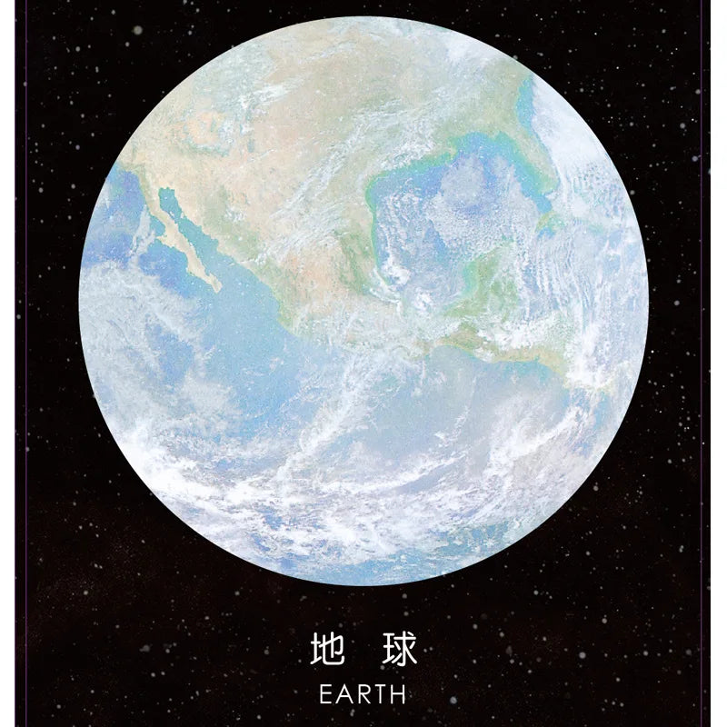 Creative Natural Dream planet Series Self-Adhesive Memo Pad N Times Sticky Notes Bookmark School Office Supply