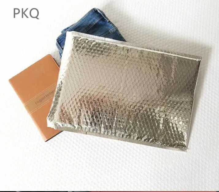 10pcs/Lot Sliver Aluminum Bubble Shipping Bag Padded Envelopes Bubble Mailer Bag Aluminum Foil Gift Bag Packing Wrap