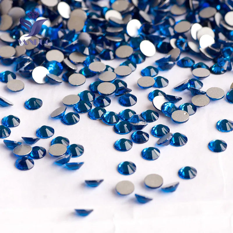 YANRUO 2058NoHF All Color SS16-SS30 Non Hot Fix Sewing Rhinestones Glass Crystal 3D Nail Art Rhinestones For Dress Clothes