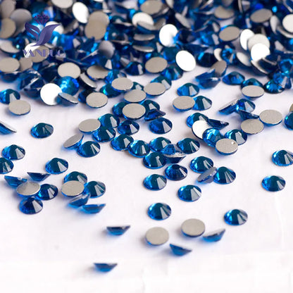 YANRUO 2058NoHF All Color SS16-SS30 Non Hot Fix Sewing Rhinestones Glass Crystal 3D Nail Art Rhinestones For Dress Clothes