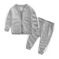 Autumn Fashion Baby Girl Clothes Cotton Long Sleeve Solid Zipper Jacket+Pants 2pcs Bebes Tracksuit Baby Boy Clothing Set  Cool
