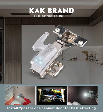 KAK Universal Hinge Light Kitchen Bedroom Living Room Cabinet Cupboard Wardrobe 0.25W Inner LED Sensor Light Furniture Hardware