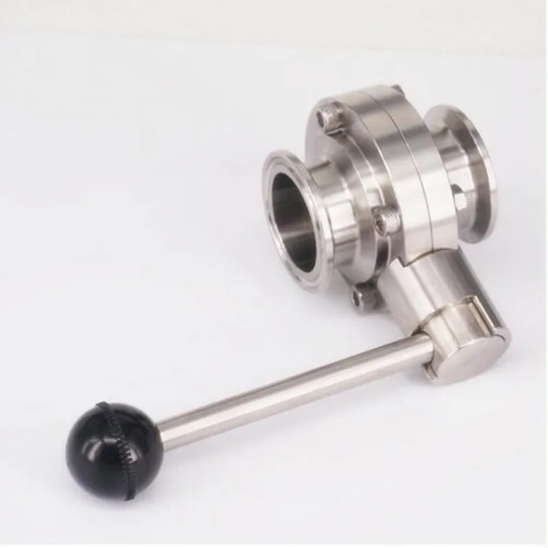 1-1/2" 38mm SS304 Stainless Steel Sanitary 1.5" Tri Clamp Butterfly Valve Homebrew Beer Dairy Product