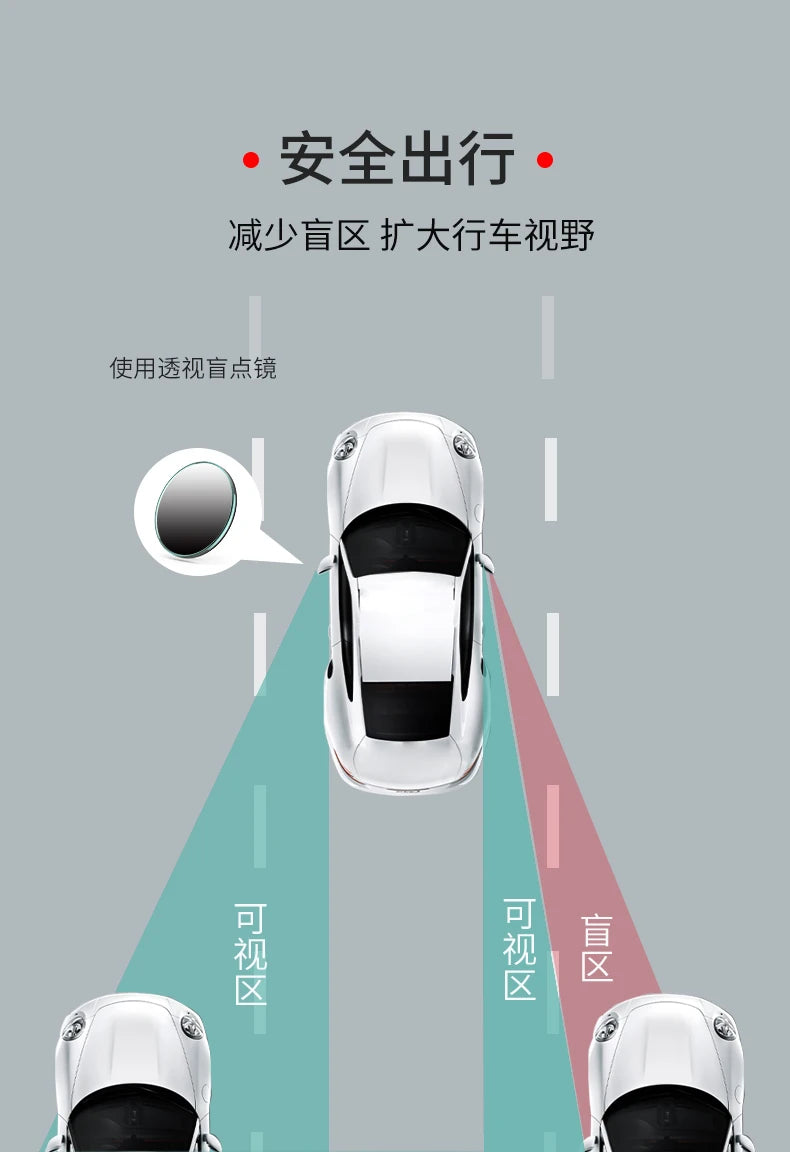 New Arrival 1 Pair Car Blind Spot Mirror Adjustable 360 Degree Rotatable Wide Angle Mirror Car waterproof Rear View Mirror