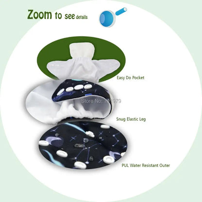 U Pick ALVABABY Digital Position Cloth Diapers Baby Reusable Modern Cloth Nappy for Baby with 1pc Microfiber Insert