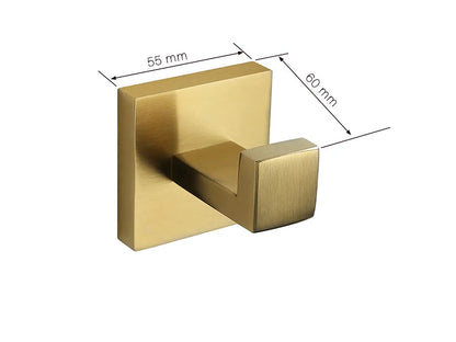 Gold Brushed Bathroom Accessories Hardware Towel Bar Rail Toilet Paper Holder Towel Rack Hook Soap Dish Toilet Brush