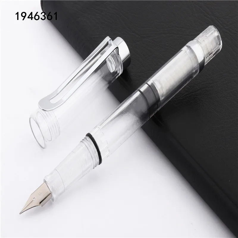 High quality 662 Transparent colour big capacity Fountain Pen Student school office stationery Supplies ink pens