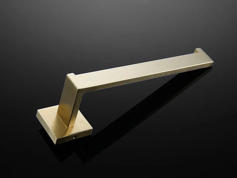 Gold Brushed Bathroom Accessories Hardware Towel Bar Rail Toilet Paper Holder Towel Rack Hook Soap Dish Toilet Brush