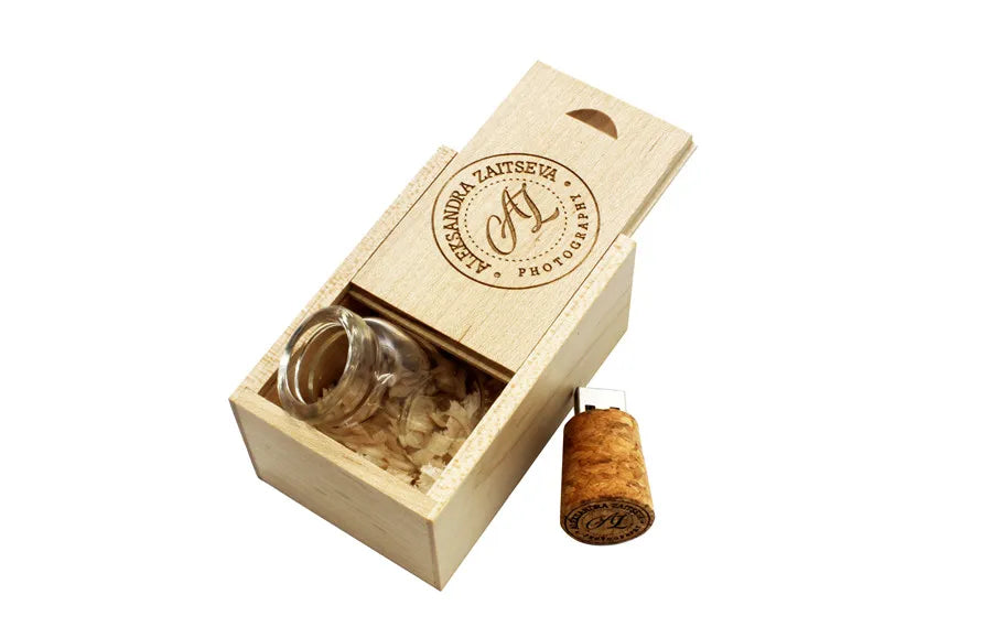 JASTER Glass Drift Bottle With Cork USB Flash Drive (Transparent) Pendrive 4GB 8GB 16GB 32GB 64GB 128GB Fashion Current Gift