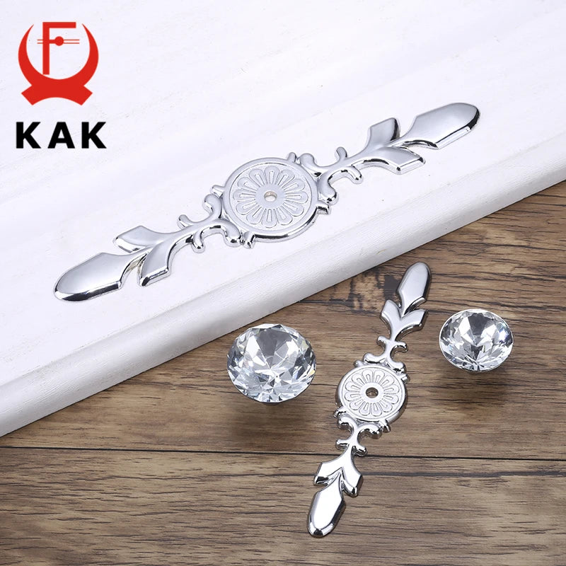 KAK Luxury Diamond Crystal Handles Shoebox Cabinet Handles Closet Door  Drawer Knobs Wardrobe Pulls Pullers With Screws Hardware