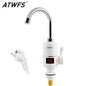 ATWFS Instant Hot Water Heater Tap Fast Instantaneous Thermostat for Water Heater 3000w Electrical Faucet Temperature Display