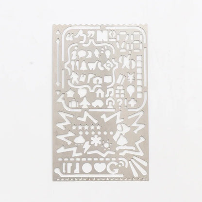 Multifunctional stainless steel hollow ruler cat Geometric figure drawing stencils templates metal ruler Diy Tool Diary Template