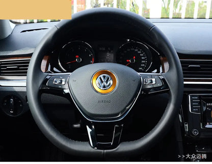Ceyes Car Styling Steering Wheel Emblem Decorative Circle Ring Accessories Case For Volkswagen VW Golf 5 Polo Jetta Mk6 Covers