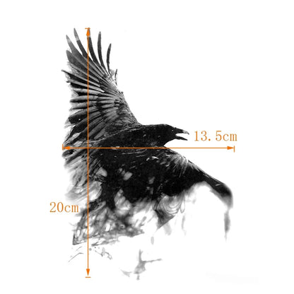 Black Raven Temporary Waterproof Tattoos Sticker Harajuku Henna Tattoo Women Animal Tattoo Crow Temporary Tatoo Men