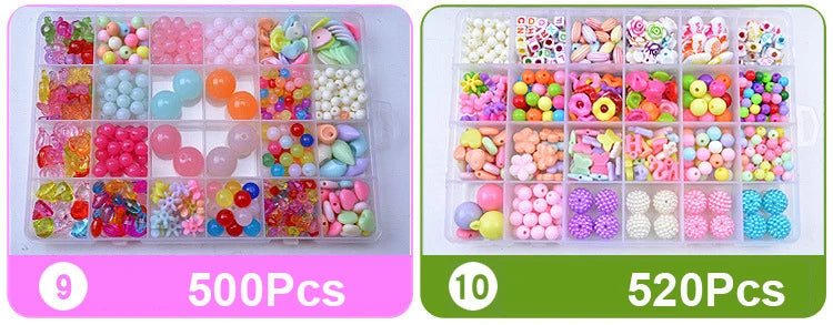 DIY Handmade Beaded Toy with Accessory Set Children Creative 24 Grid Girl Jewelry Making Toys Educational Toys Children Gift