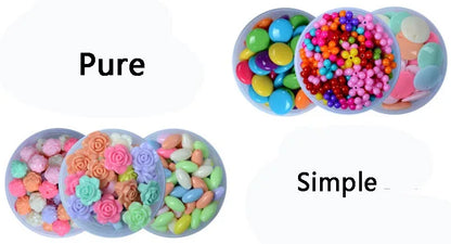 550-700PCS DIY Colorful Acrylic Beads Girls Puzzle Toy Jewelry Necklace Bracelet Handmade String Bead Girl Children Making Toys