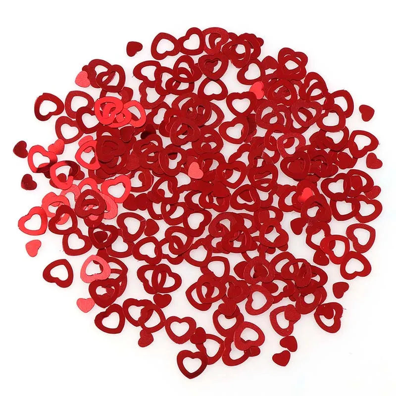 15g/30g/45g Heart  Paillettes Glitter PVC Lose Sequins Beautiful GlitterWedding Party Table Decoration for Romantic Atmosphere
